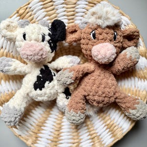 Crochet Cow Plushie – Crochet Cow – Handmade Cow Plushie – Gifts for Children – Gifts for Baby - Cow - Cow Stuffed Animal - Cow Stuffie