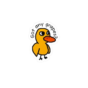 Duck Song Sticker, Quack Decal, Cute Vinyl Sticker, Animal Laptop Sticker, Funny Car Decal