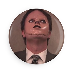 Button Magnet, Dwight CPR certified, The Office Decor, Fridge Magnet, Funny Quote, Gift for Co-worker, Stocking Stuffer, Office Desk