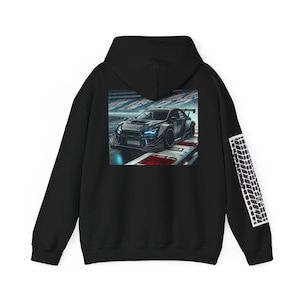 Street Racing Car Hoodie, Sport Car Graphic Hoodie, Drift Car Sweatshirt, Racer Gift, Cool Car Lover Hoodie