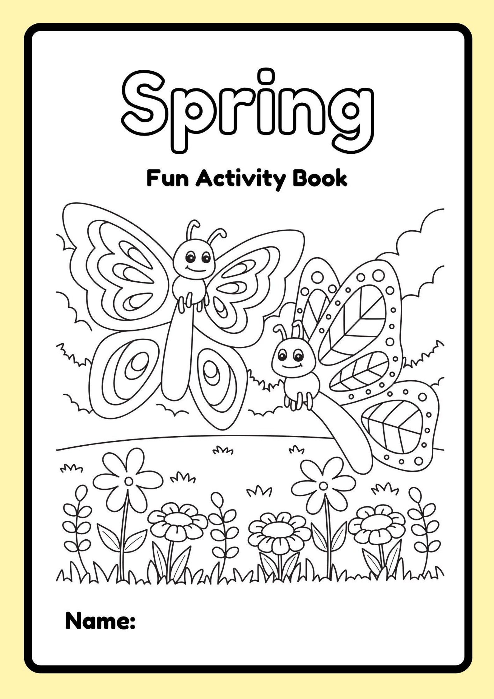 Spring Activity Book for Kids – 15 Printable Pages – Fun Worksheets PDF ...