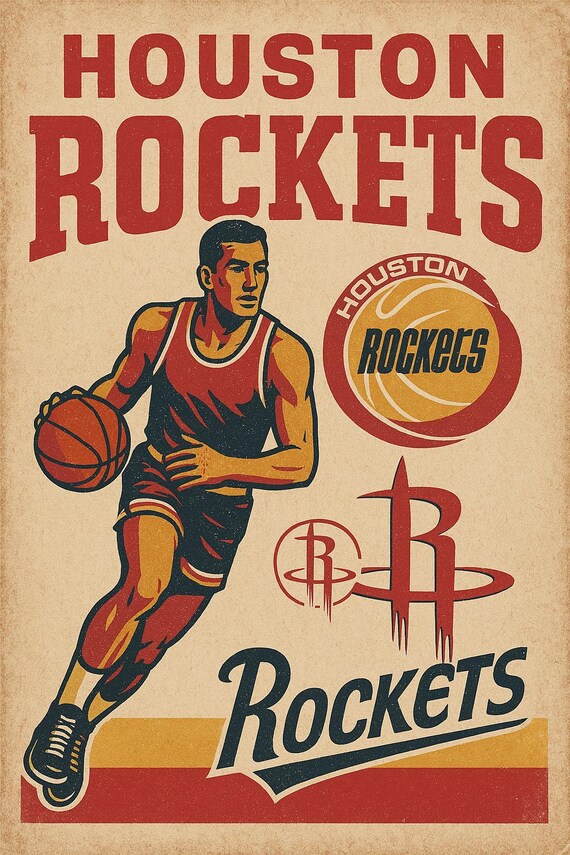 Houston Rockets Retro Graphics Houston Rockets Throwback Logo Wallpaper Houston Rockets Wallpaper