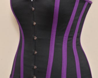 Black and Purple Corset – Elegant Waist Trainer, Body Shaping