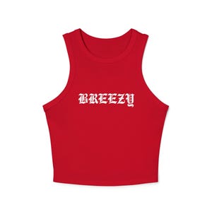 Women&#39;s BREEZY Inspired Tank Top, Concert Crop Top for Chris Brown Fans, Summer 2025 Breezy Bowl Cropped Shirt