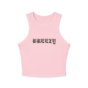 Women&#39;s BREEZY Inspired Tank Top, Concert Crop Top for Chris Brown Fans, Summer 2025 Breezy Bowl Cropped Shirt