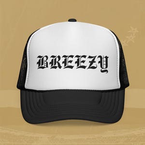 BREEZY Inspired Trucker Hat, Breezy Bowl XX Concert Merch, Stylish Tour Cap for Chris Brown Fans, Adjustable Unisex Headwear
