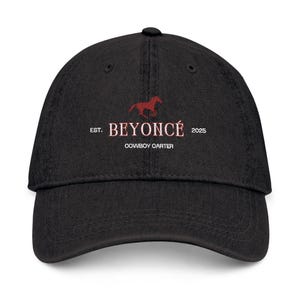 Cowboy Carter, Denim Hat, Beyoncee Inspired Vintage Embroidered Tour Cap, Concert Lover, Festival Wear