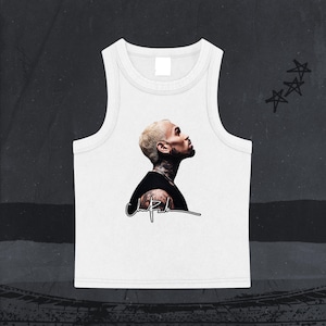 CB Signature Washed Tank Top, Women&#39;s Breezy Bowl XX Crop Top, Inspired by Chris Brown Tour, Summer Concert Cropped Shirt for Breezy Fans