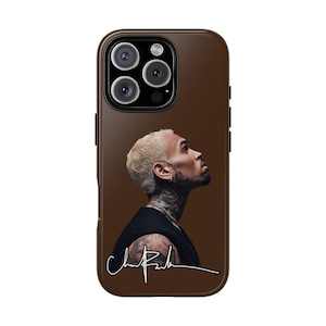 CB Signature Phone Case, Sleek Glossy or Matte Aesthetic iPhone Cover, Breezy Bowl Concert Accessory, Chris Brown Inspired Fan Merch