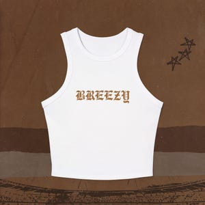 Women&#39;s BREEZY Inspired Tank Top, Crop Top for Chris Brown Fans, Summer 2025 Breezy Bowl Cropped Shirt