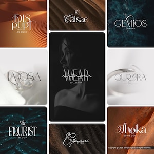 Custom Logo Design | Luxury Minimalist Wordmark Logo | Monogram Logo | Modern Business logo | Photography logo | Boutique logo | Boho Logo