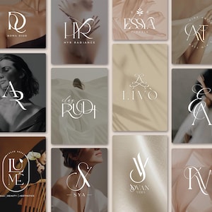 Diseño de logotipo personalizado / Logotipo de monograma minimalista de lujo / Logotipo elegante dibujado a mano / Logotipo de fotografía para empresas / Logotipo de firma