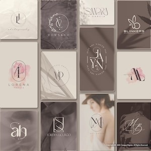 Design de logotipo personalizado | Logotipo de monograma minimalista de luxo | Logotipo elegante desenhado à mão | Logotipo de fotografia para empresas | Logotipo de assinatura