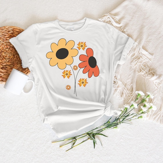 Floral Design Unisex Tee, Casual T-Shirt for Spring, Vintage Floral Shirt, Ideal for Garden Parties, Flower Lover Gift, Everyday Comfort