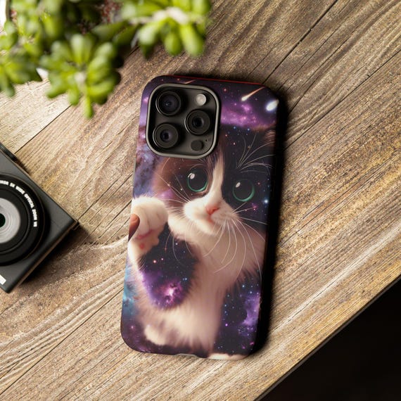 Cat Galaxy Tough Case - Cute Phone Cover, Cat Lover Gift, Space Theme, Protective Case, Hard Shell Cover