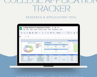 College Application Tracker | Google Sheets Template | University Application Tracker | College Research | College Application Template