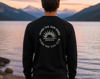 Count Your Blessings Crewneck (Back Print) crewneck sweatshirt, photo 1