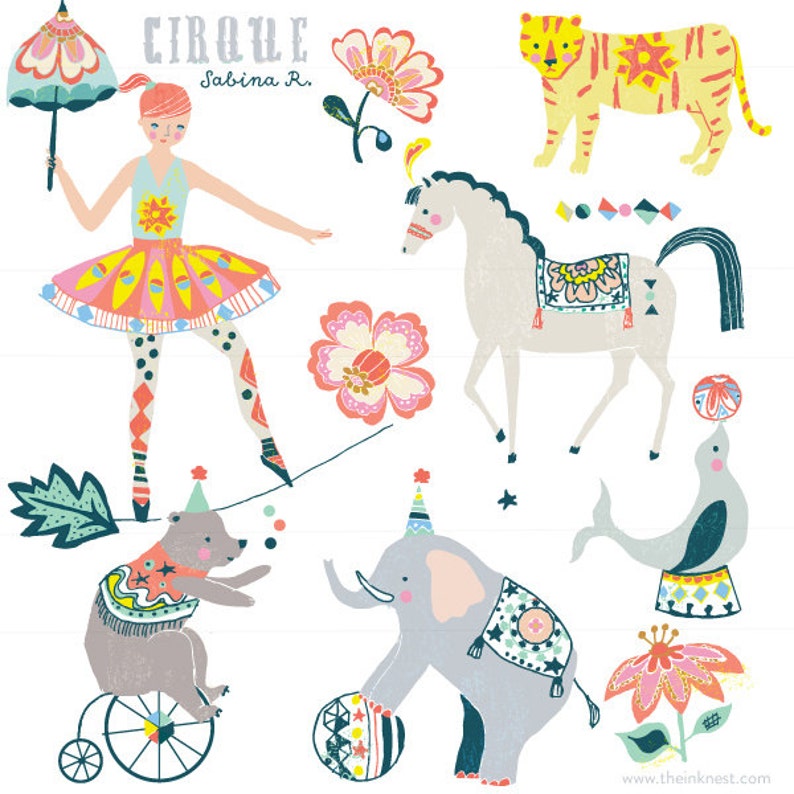 CLIP ART Cirque for commercial and personal use image 1