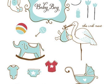 CLIP ART - Baby Boy - for commercial and personal use