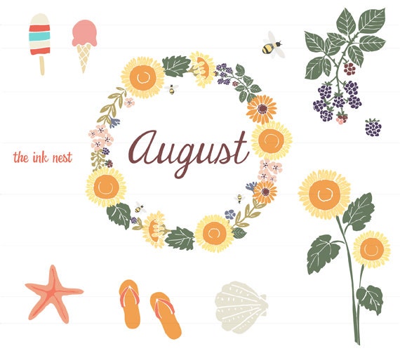 August Month Clip Art