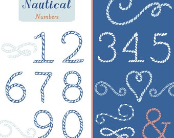 CLIP ART - Nautical Numbers - for commercial and personal use