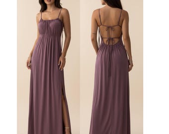 Sexy Spaghetti Strap Evening Gown, Elegant Flared Skirt Formal Dress, Fitted Bodice Party Dress, Date Night Outfit, Women’s Stylish Formalwe