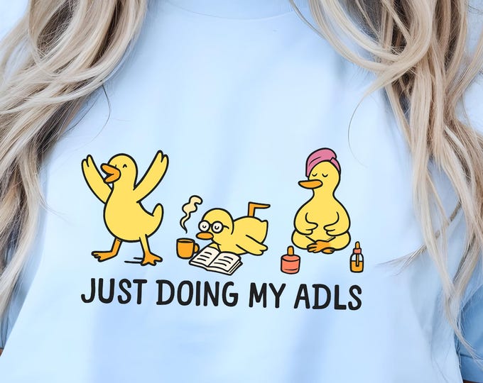 Funny Lazy Duck T-Shirt: Self-Care Humor Tee for Animal Lovers