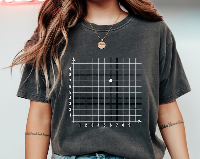 67 Funny Shirt Coordinate (6,7) Funny Math T-Shirt