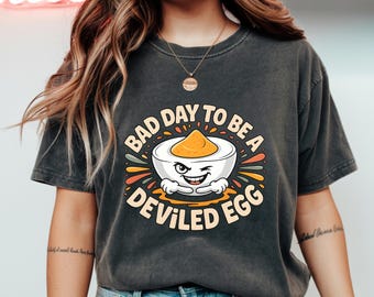Camiseta "Mal día para ser un huevo relleno" / Camiseta divertida para amantes de la comida en Acción de Gracias / Camiseta con humor familiar para el Día del Pavo / Regalo de otoño para amigos en Acción de Gracias