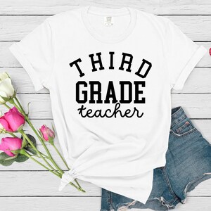 First Day of School Teacher Tee - Custom 3rd Grade Teacher Name Shirt Teacher Gift First Day of School Teacher Tee Teacher