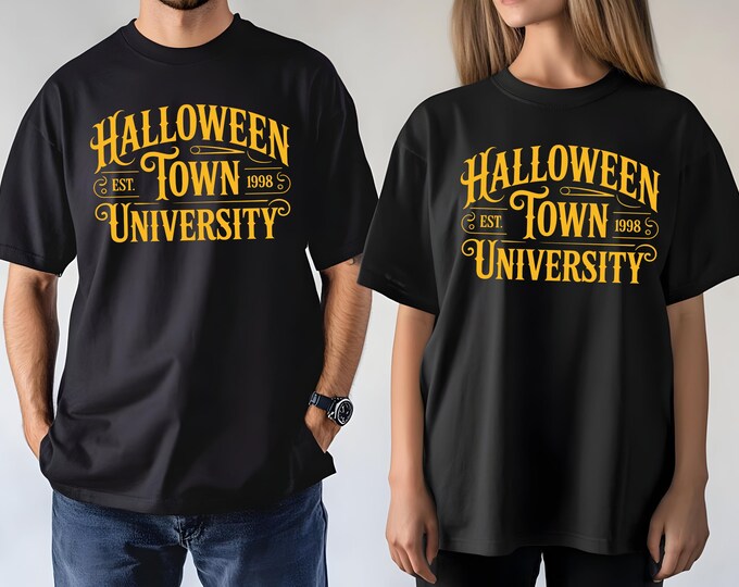Halloween Town University Tee: Funny Witchy School Spirit Parody