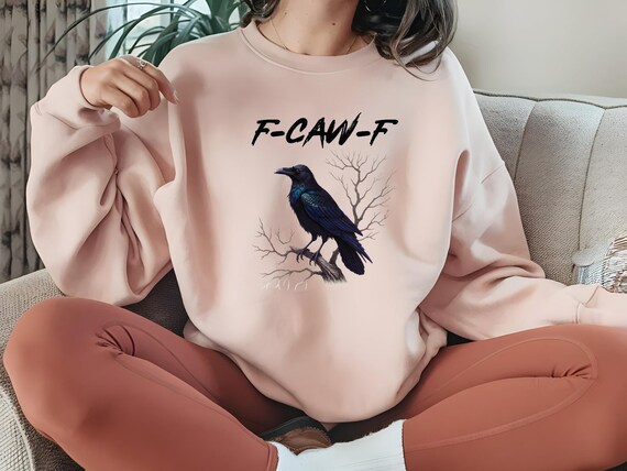 Moonlit Raven Sweatshirt: Funny Crow Lover Autumn Tee