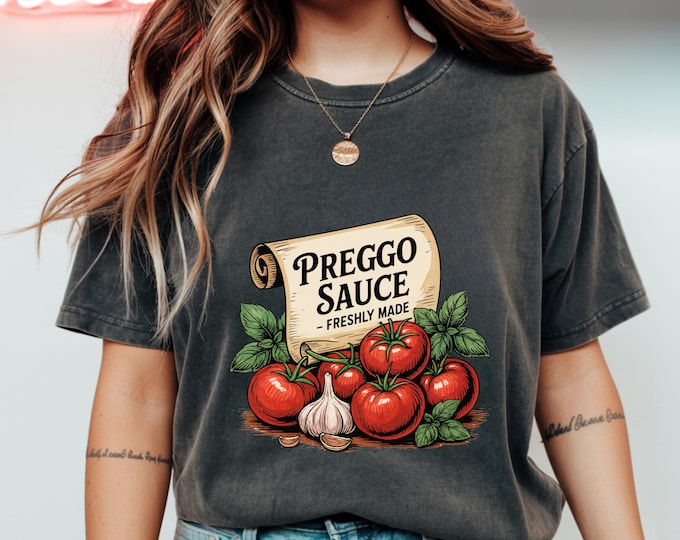 Preggo Sauce Shirt Funny Pregnancy Announcement Tee