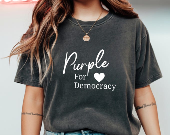 Purple for Democracy Shirt | Peaceful Awareness Tee