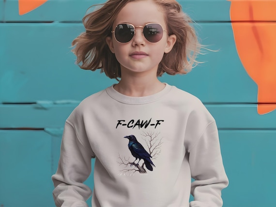 Funny Crow Kids Sweatshirt: Halloween Raven Crewneck - Fall Fashion