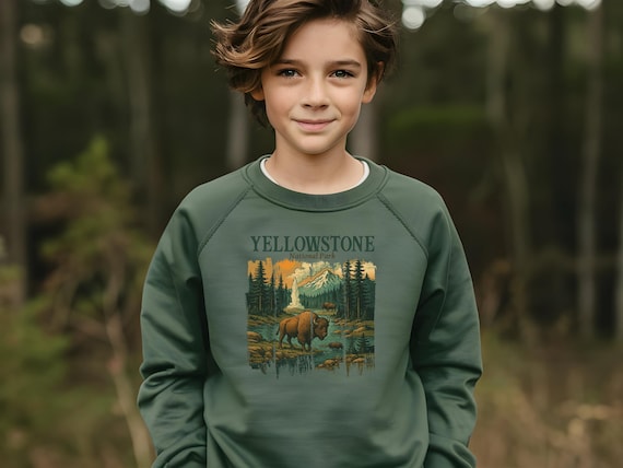 Youth Yellowstone Adventure Sweatshirt: Cozy Outdoor Apparel