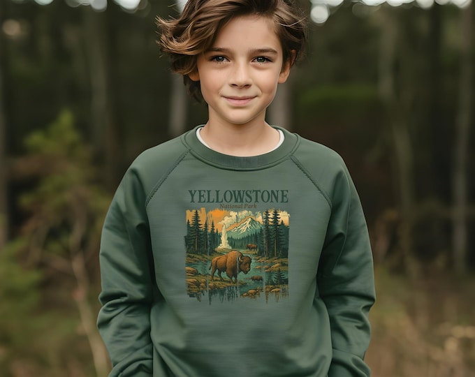 Youth Yellowstone Adventure Sweatshirt: Cozy Outdoor Apparel