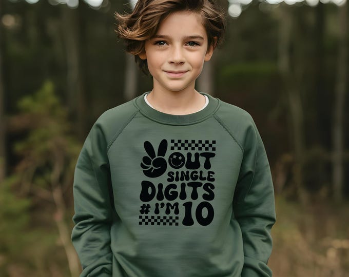 Tween Birthday Sweatshirt: "I'm 10" Crewneck - Kid's Fashion