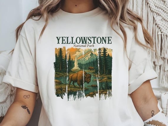 Yellowstone National Park T-Shirt: Comfort Colors Retro Tee