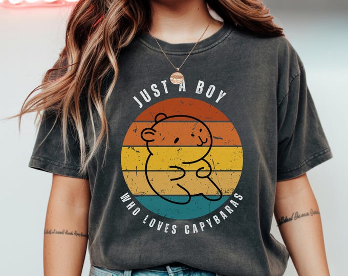 Just A Boy Who Loves Capybaras T-Shirt