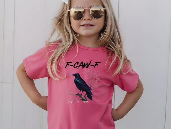 Kids Black Raven Shirt: Funny Halloween Costume, Bird Lover Gift