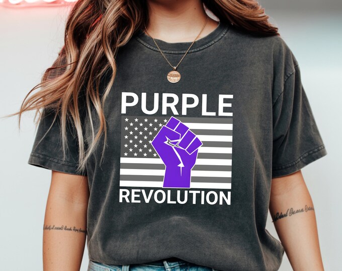 Purple Revolution Fist Shirt | Unity And Empowerment T-Shirt