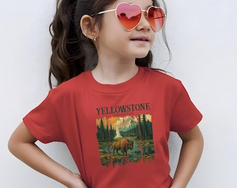 Yellowstone National Park Kids T-Shirt: Nature Adventure Camp Wear