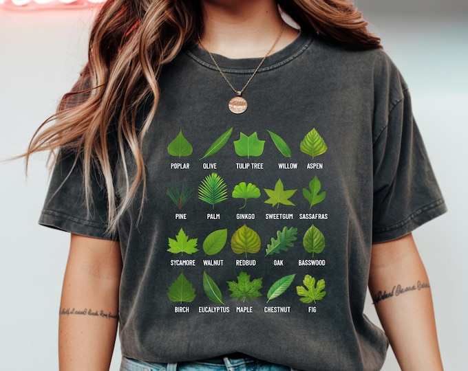 Leaf Identification Shirt Tree Leaf Chart Tee