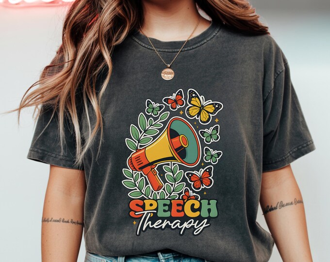Speech Therapy Shirt SLP Butterfly Tee