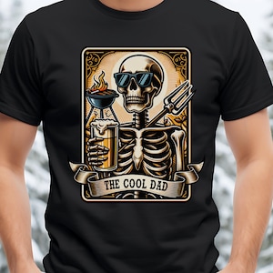 Tarot Card PNG-Cool Dad Tarot Card Sublimation-BBQ Dad Design-Skeleton Tarot Cards