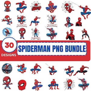 Spiderman PNG Bundle: Clipart, Cut Files, Silhouette, Head. Instant Download