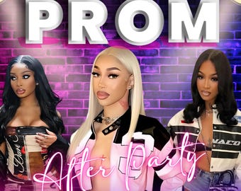 After Prom Party Flyer: Canva Editable Template (Digital Download)