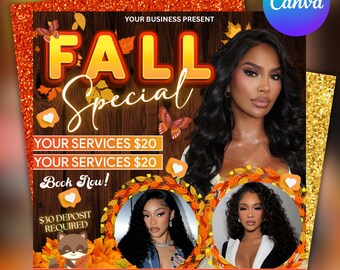 November Bookings Flyer: DIY Beauty Appointment Template (Canva Editable, Digital Download