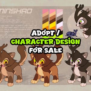 Beetle Cat Adoptable Character Design | Furry Fursona Adopt